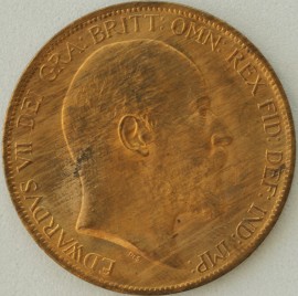 PENNIES 1903  EDWARD VII  UNC LUS