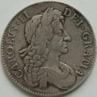 CROWNS 1682  CHARLES II T.QUARTO. 2 OVER 1. SCARCE NVF