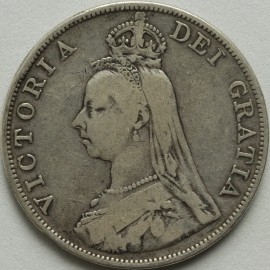 DOUBLE FLORINS 1887  VICTORIA ARABIC 1 GF