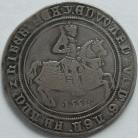 CROWNS 1551  EDWARD VI FINE SILVER ISSUE KING ON HORSEBACK WITH DATE BELOW HORSE REV SHIELD ON CROSS MM Y S2478 NVF