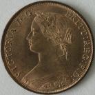 HALFPENCE 1863  VICTORIA SMALL 3 F294 UNC LUS