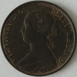 HALFPENCE 1864  VICTORIA SCARCE GEF