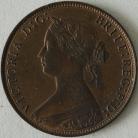 HALFPENCE 1867  VICTORIA UNC.T