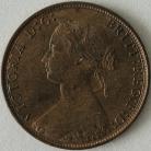 HALFPENCE 1868  VICTORIA VERY SCARCE UNC.T