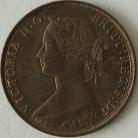 HALFPENCE 1870  VICTORIA SCARCE UNC.T