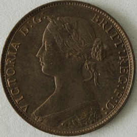 HALFPENCE 1870  VICTORIA SCARCE UNC.T