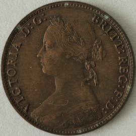 HALFPENCE 1874 H VICTORIA SCARCE GEF