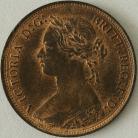 HALFPENCE 1877  VICTORIA F330 UNC LUS