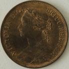 HALFPENCE 1879  VICTORIA F338 NARROW DATE SCARCE UNC LUS