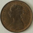 HALFPENCE 1890  VICTORIA  UNC LUS