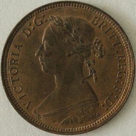 HALFPENCE 1890  VICTORIA  UNC LUS