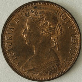 HALFPENCE 1892  VICTORIA SCARCE GRADE UNC LUS