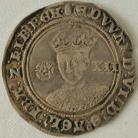 EDWARD VI 1551 -1553 EDWARD VI SHILLING 3RD PERIOD FINE SILVER. MM TUN. EDGE CHIPPED NVF