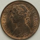 FARTHINGS 1876 H VICTORIA SCARCE UNC LUS