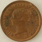 HALF FARTHINGS 1852  VICTORIA SCARCE. PATCHY TONING GVF