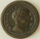 FARTHINGS 1723  GEORGE I R OVER R IN REX. VERY RARE GVF