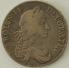 CROWNS 1666  CHARLES II GREAT FIRE OF LONDON RARE GF/F