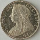 HALF CROWNS 1899  VICTORIA BU