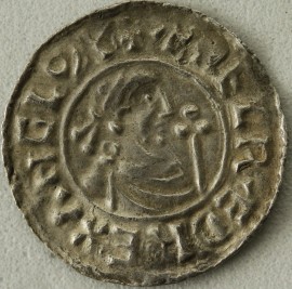 ANGLO SAXON-LATE PERIOD 978 -1016 AETHELRED II PENNY. SECOND HAND TYPE. LONDON MINT. EADWIG. EADPI MO LVND. GVF