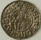 ANGLO SAXON-LATE PERIOD 978 -1016 AETHELRED II PENNY. CRUX TYPE. BARE HEADED BUST. VOIDED SHORT CROSS. TOTNES MINT. AELFSTAN. AELFSTAN MO TOTA. FINE CRACK. VERY SCARCE EF