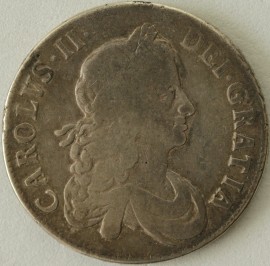 CROWNS 1670  CHARLES II 2ND BUST. SECUNDO GF