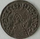 ANGLO SAXON-LATE PERIOD 978 -1016 AETHELRED II PENNY. LONG CROSS TYPE. OXFORD MINT. WULFWINE. REVERSE. PVLFPINE MOO NOXN. SCARCE. EXCELLENT PORTRAIT. NEF