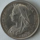 HALF CROWNS 1893  VICTORIA BU
