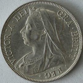 HALF CROWNS 1894  VICTORIA RARE IN THIS GRADE BU