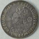 ELIZABETH I 1562  ELIZABETH I SIXPENCE. MILLED COINAGE. TALL BUST. DECORATED DRESS. SMALL ROSE. REVERSE. CROSS FOURCHEE. MM STAR. NVF