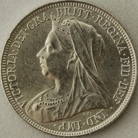 SHILLINGS 1896  VICTORIA SMALL ROSE SCARCE UNC LUS
