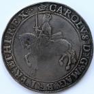 CROWNS 1635 -36 CHARLES I TOWER MINT GRIII 3RD HORSEMAN KING ON HORSEBACK SWORD UPRIGHT PLUME OVER SHIELD MM CROWN S2759 GF/VF
