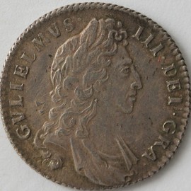 SHILLINGS 1697  WILLIAM III 1ST BUST ESC 1091 GEF