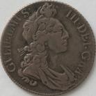 SHILLINGS 1698  WILLIAM III 4TH BUST FLAMING HAIR RARE GF/NVF