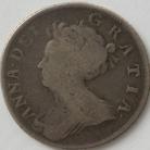 SHILLINGS 1704  ANNE 2ND BUST PLAIN EXTREMELY RARE F