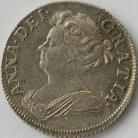 SHILLINGS 1707  ANNE 3RD BUST PLAIN MINT STATE MS