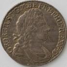 SHILLINGS 1722  GEORGE I 1ST BUST ROSES & PLUMES RARE EF