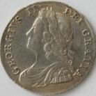 SHILLINGS 1735  GEORGE II ROSES AND PLUMES NEF