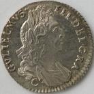 SIXPENCES 1697 C WILLIAM III CHESTER 1ST BUST SMALL CROWNS ESC 1557 UNC LUS 
