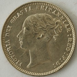 SIXPENCES 1874  VICTORIA DIE NO 19                 BU