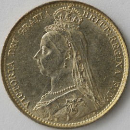 SIXPENCES 1889  VICTORIA  UNC LUS