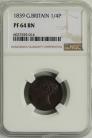 FARTHINGS 1839  VICTORIA PROOF IN BRONZED COPPER NGC SLABBED RARE PF64BN